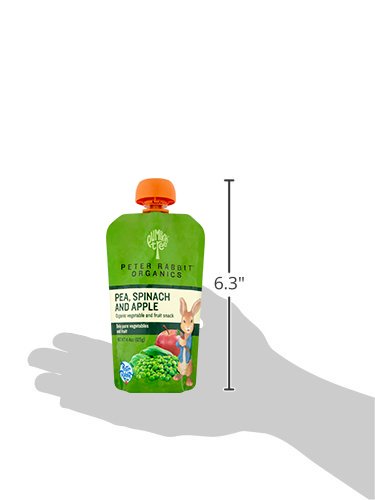 Peter Rabbit Organics Veggie Snacks - Pea Spinach And Apple - Case Of 10 - 4.4 Oz.