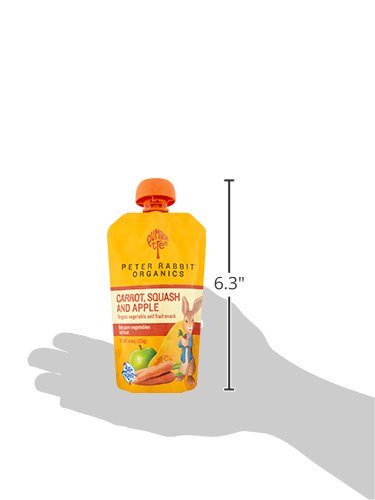 Peter Rabbit Organics Veggie Snacks - Carrot Squash And Apple - Case Of 10 - 4.4 Oz.