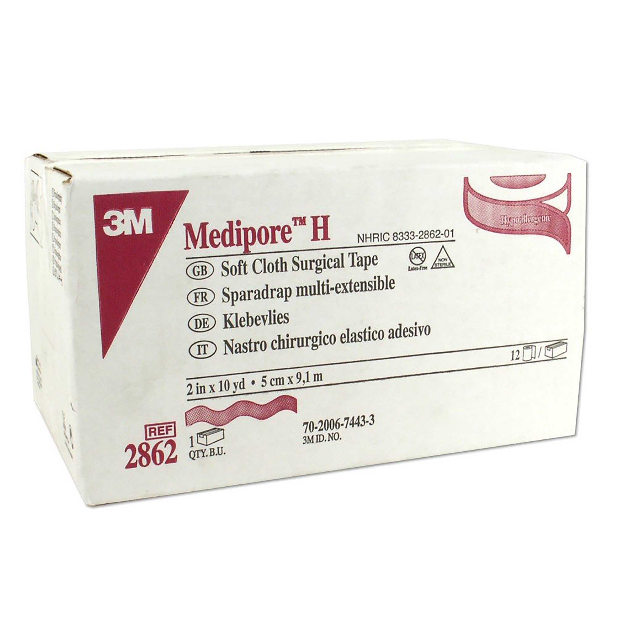 Perforated Medical Tape 3M Medipore H White 2 Inch X 10 Yard Soft Cloth NonSterile, Packaging Type- Case