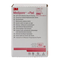 Composite Dressing 3M Medipore 2 X 2-3/4 Inch Rectangle Sterile Nonwoven Backing, Packaging Type- Case