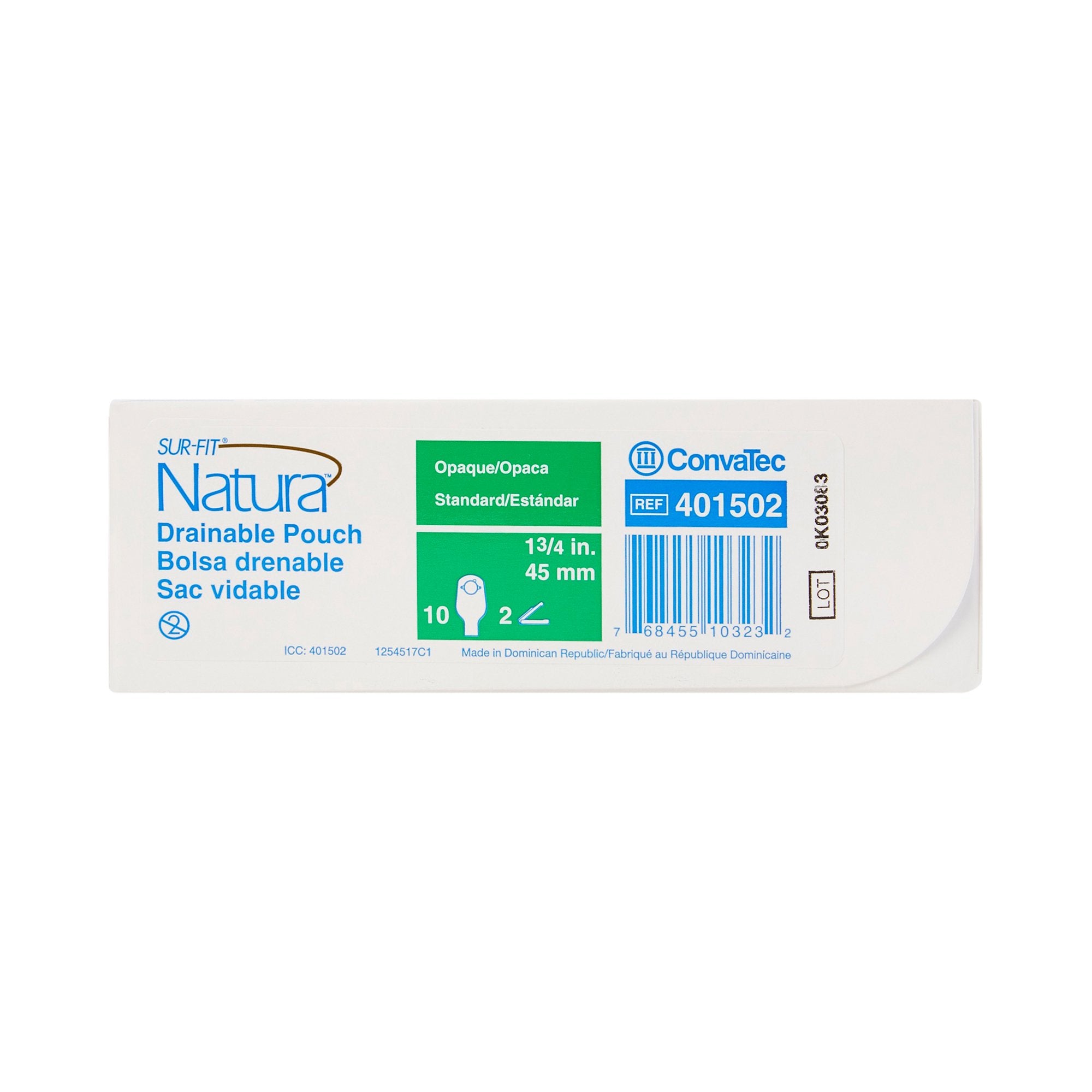 Colostomy Pouch Sur-Fit Natura Two-Piece System 12 Inch Length Drainable,Packaging Type- Box