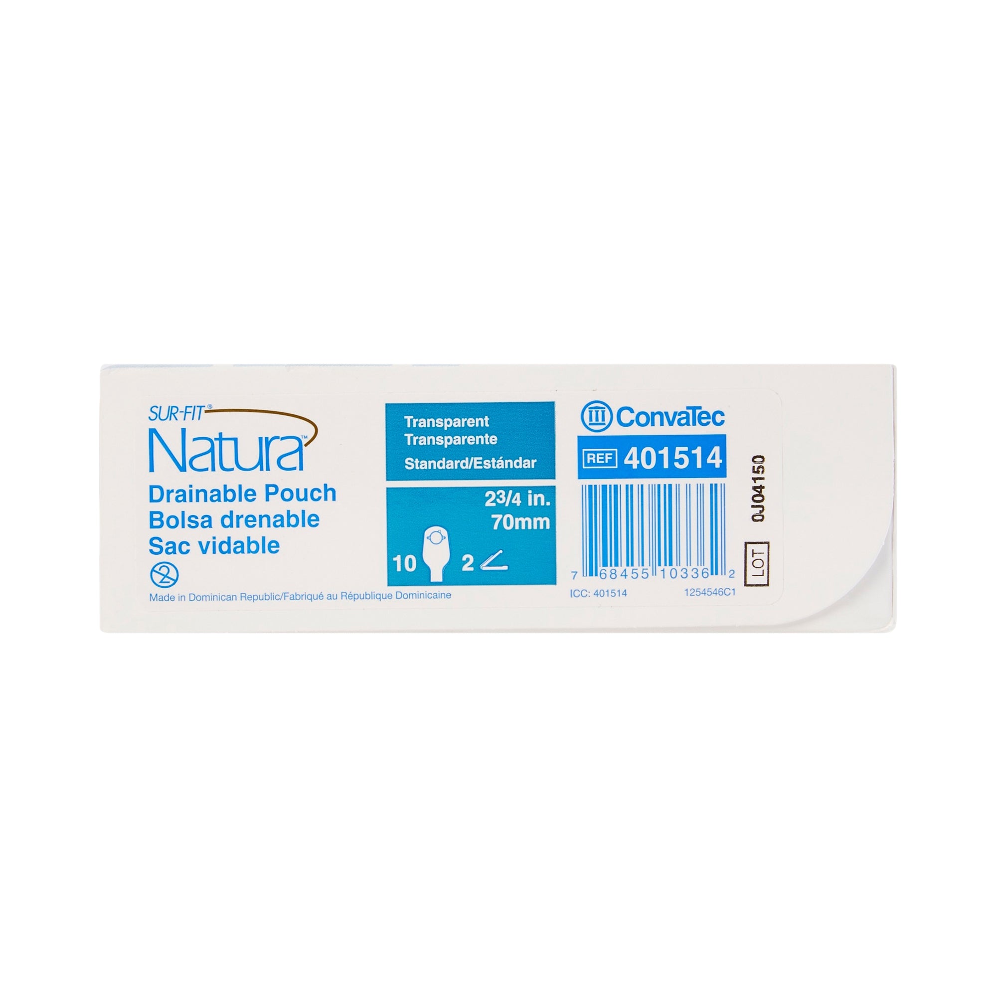 Colostomy Pouch Sur-Fit Natura Two-Piece System 12 Inch Length Drainable,Packaging Type- Box