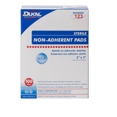 Non-Adherent Dressing Dukal 2 X 3 Inch Sterile 1 per Pack, Packaging Type- Case