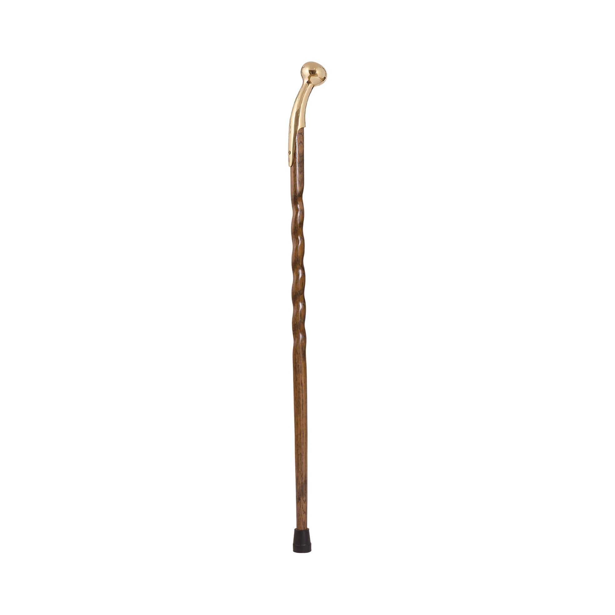Walking Stick Brazos Twisted Wood 40 Inch Height Brown Oak