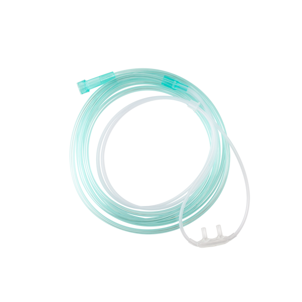 Dynarex Nasal Oxygen Cannula Cushion Tip with 14' Crush Resistant Tubing