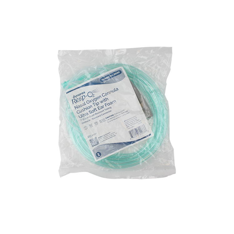 Dynarex Nasal Oxygen Cannulas - Ultra Soft Ear Foam & Cushion Tip for Maximum Comfort - Ideal for Long-Term Use and Enhanced Breathing Support
