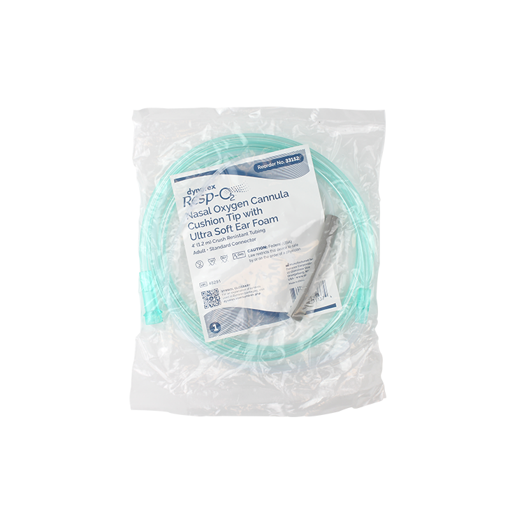 Dynarex Nasal Oxygen Cannulas - Ultra Soft Ear Foam & Cushion Tip for Maximum Comfort - Ideal for Long-Term Use and Enhanced Breathing Support