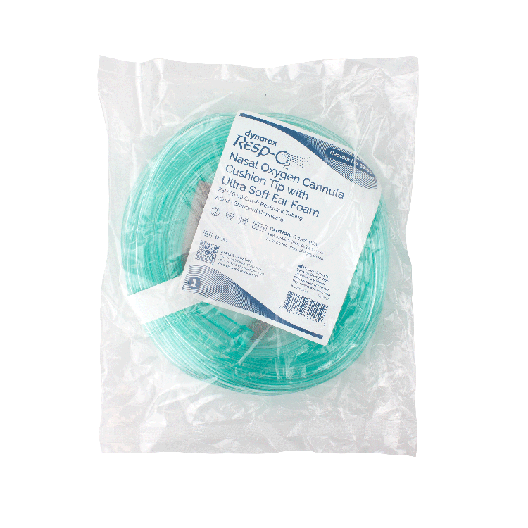 Dynarex Nasal Oxygen Cannulas - Ultra Soft Ear Foam & Cushion Tip for Maximum Comfort - Ideal for Long-Term Use and Enhanced Breathing Support