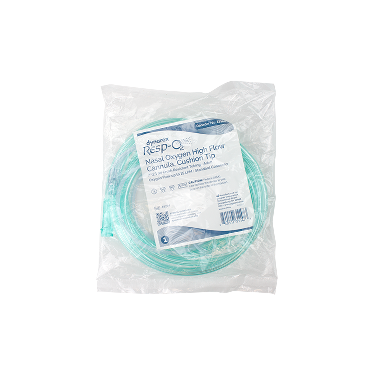 Dynarex High Flow Nasal Oxygen Cannulas with Cushion Tip - Comfortable & Effective Oxygen Delivery for Enhanced Breathing Support. Ideal for Home & Clinical Use.