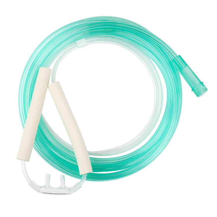 Dynarex 33170 Pediatric Nasal Oxygen Cannula Cushion Tip w/Advantage Ear Foam w/ 7'