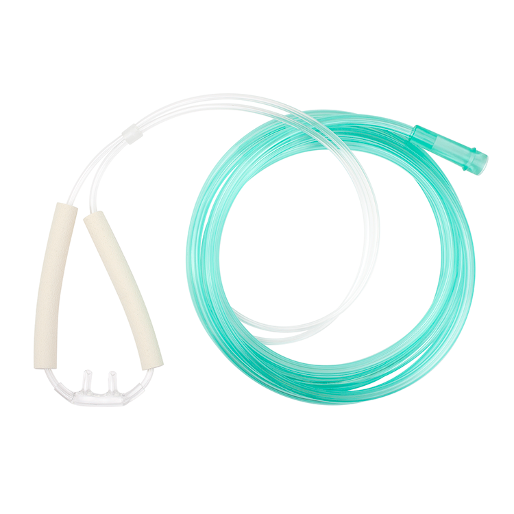 Dynarex 33170 Pediatric Nasal Oxygen Cannula Cushion Tip w/Advantage Ear Foam w/ 7'