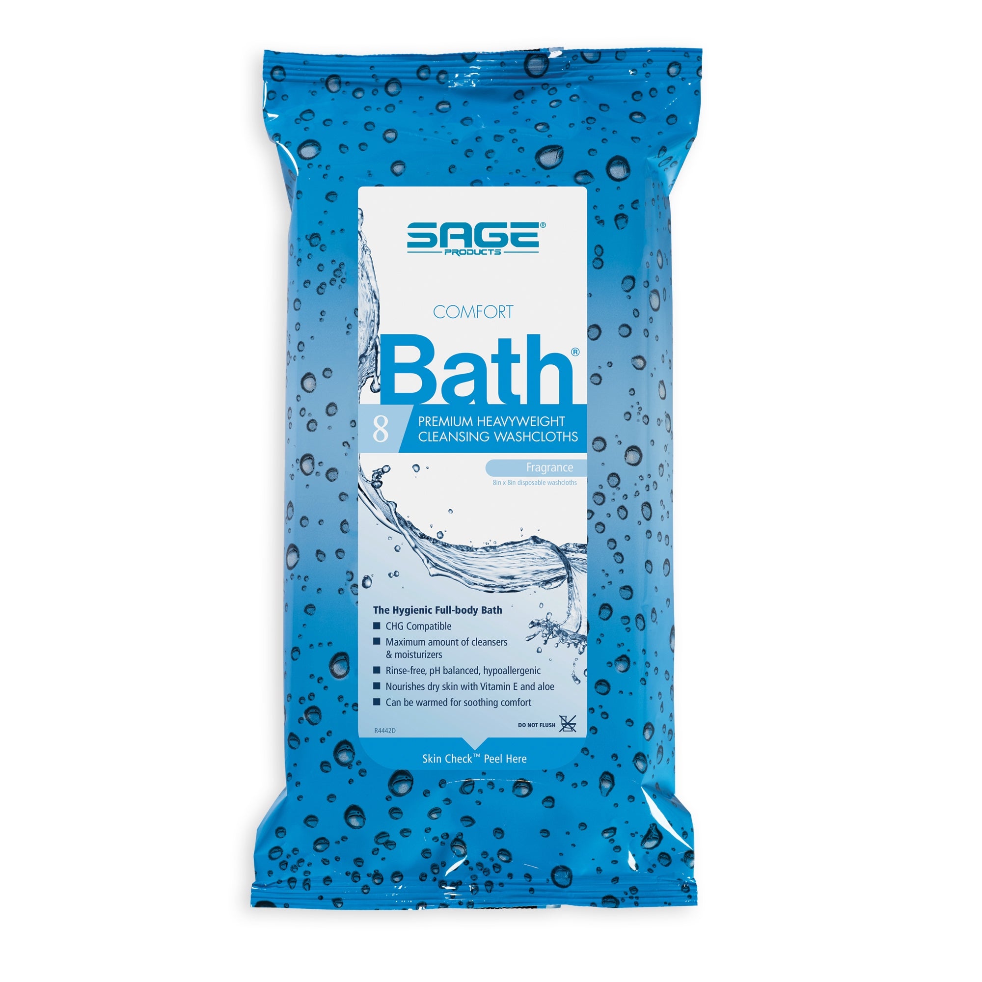 Rinse-Free Bath Wipe Comfort Bath Premium Heavyweight Soft Pack Scented 8 Count | 8/PK