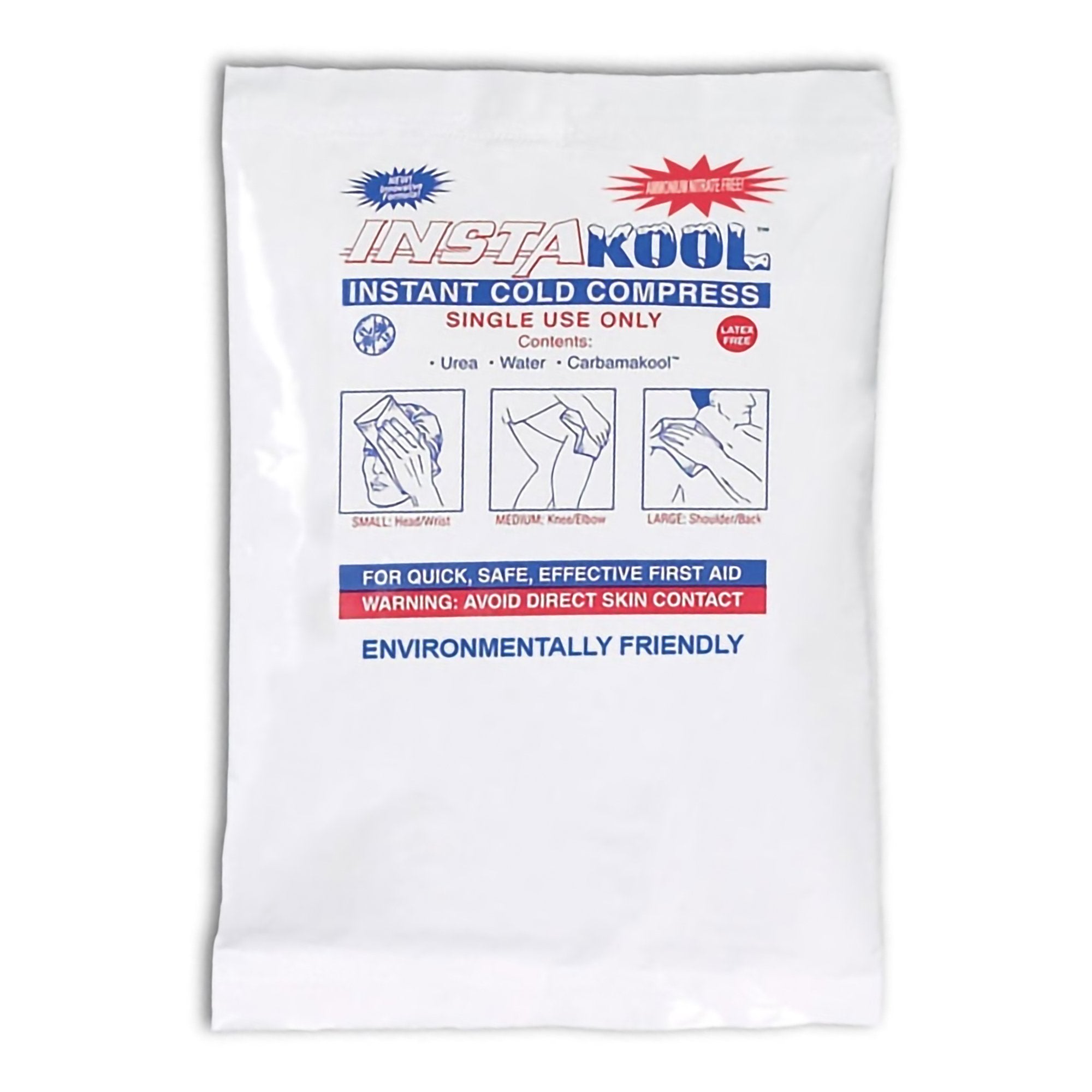 Instant Cold Pack InstaKool General Purpose Large 6 X 8-3/4 Inch Plastic / Urea / Water / CarbamaKool Disposable