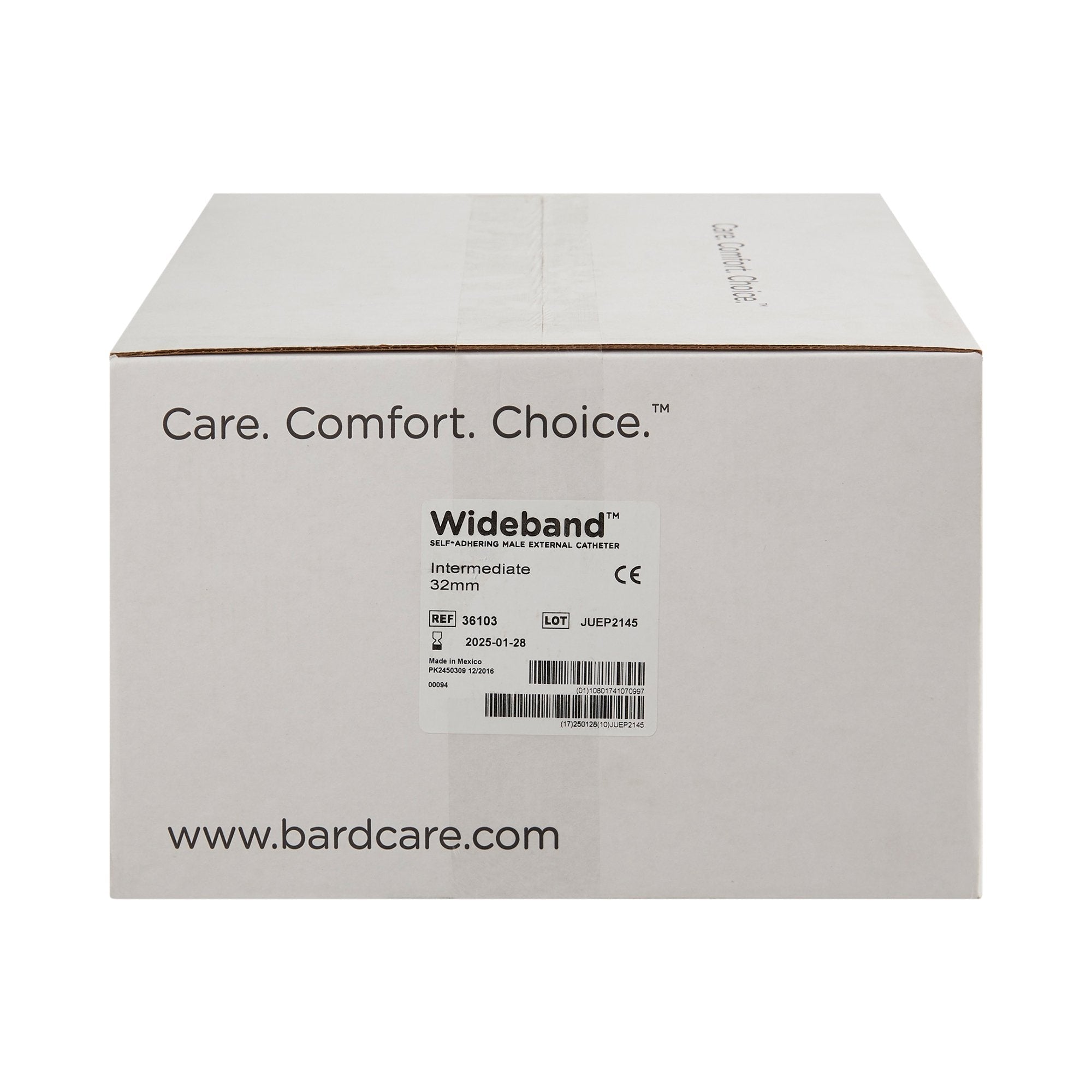 Male External Catheter Wide Band Self-Adhesive Band Silicone Intermediate, Packaging Type- Box