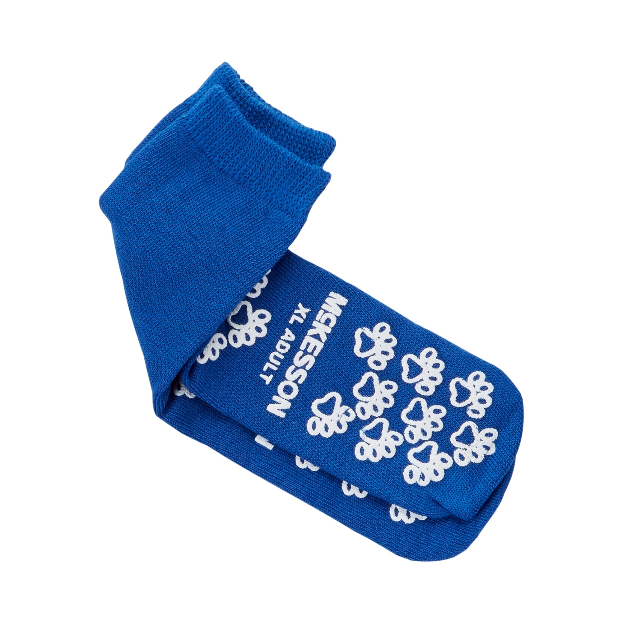 Slipper Socks McKesson Terries Unisex Adult X-Large Single Tread Single Patient Use Royal Blue, Packaging Type- Case