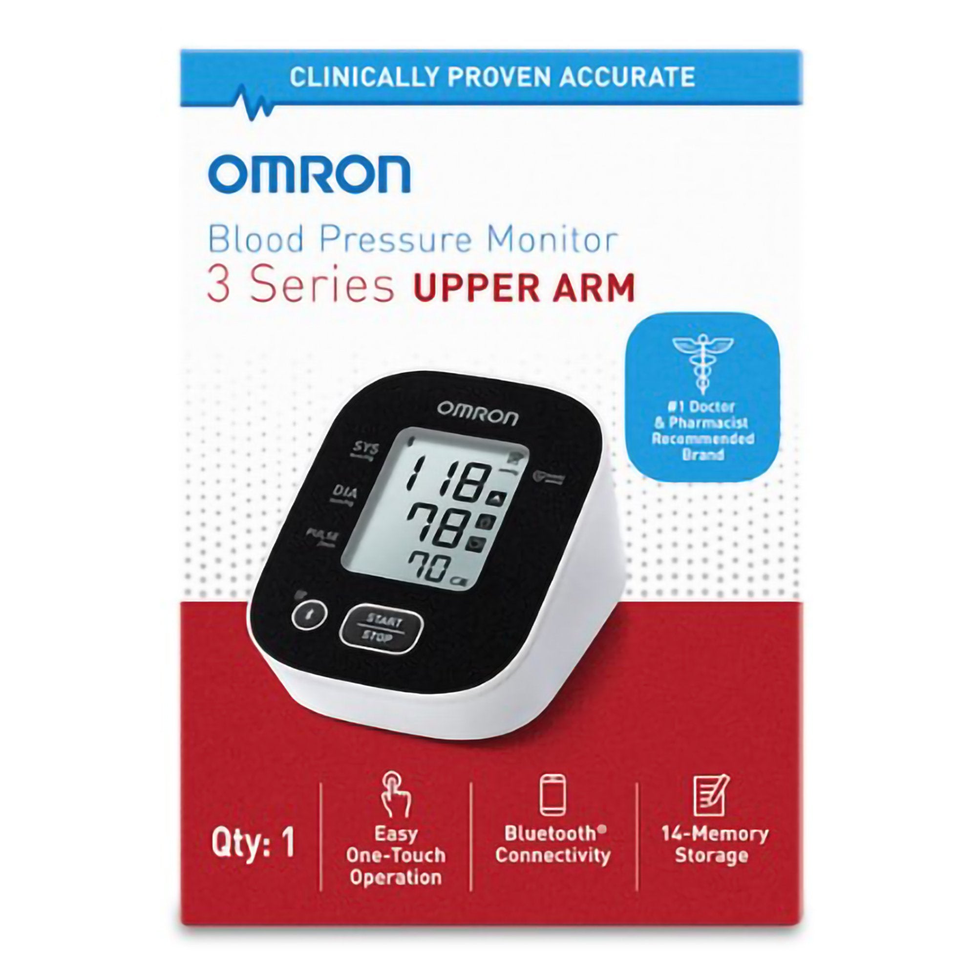 Home Automatic Digital Blood Pressure Monitor 3 Series Adult Cuff 9 to 17 Inch Desk Model