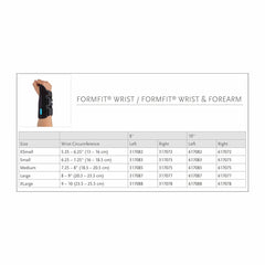 Wrist Brace Ossur Formfit Aluminum / Cotton / Polyester Right Hand Black X-Small, Packaging Type- Each