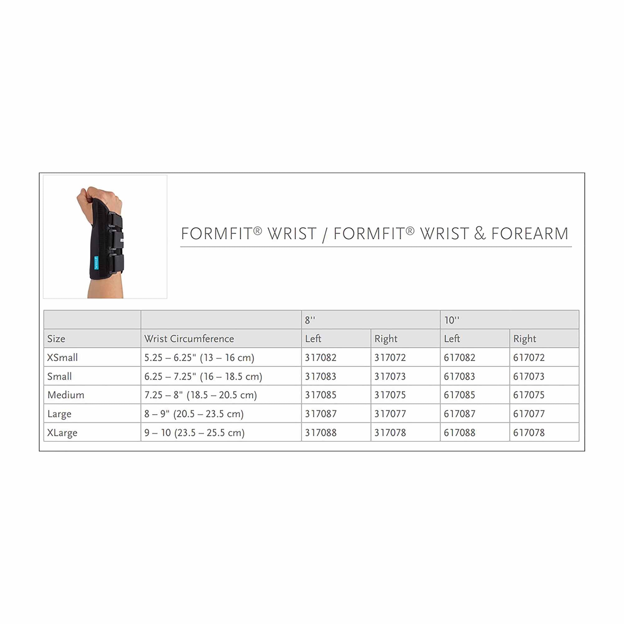 Wrist Brace Ossur Formfit Aluminum / Cotton / Polyester Right Hand Black Large,Packaging Type- Each
