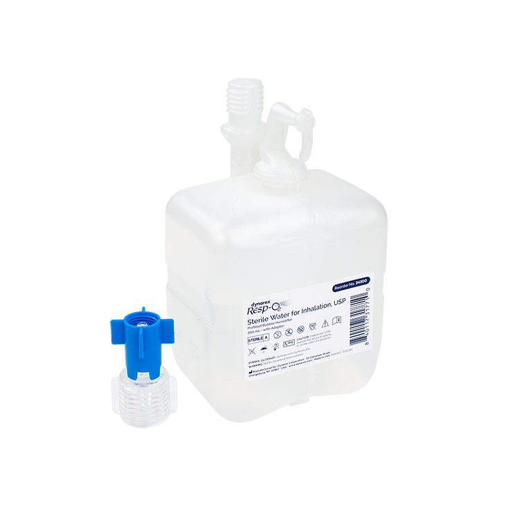 dynarex 550 ml sterile water for inhalation usp prefilled bubble humidifier 12 cs