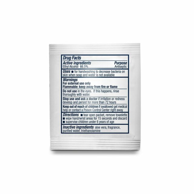 Hand Sanitizing Wipe P.A.W.S. 100 Count Ethyl Alcohol Wipe Individual Packet,  Packaging Type- Case