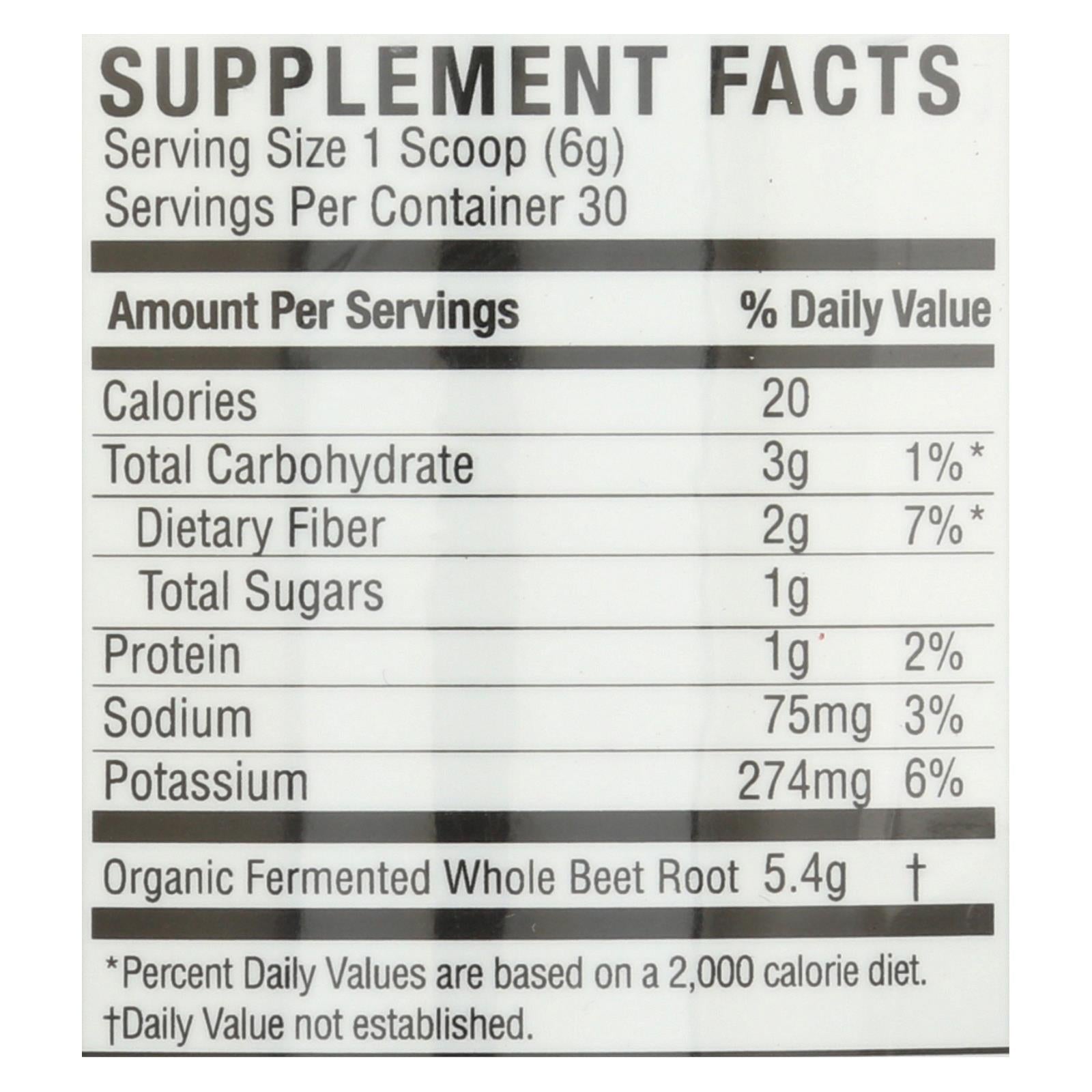 Nature's Answer - Whole Beets Powder Frmntd - 1 Each - 6.34 Oz