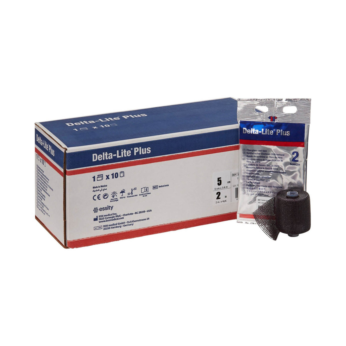 Cast Tape Delta-Lite Plus 2 Inch X 12 Foot Fiberglass / Resin Black 4 Inch | Black · Box of 10