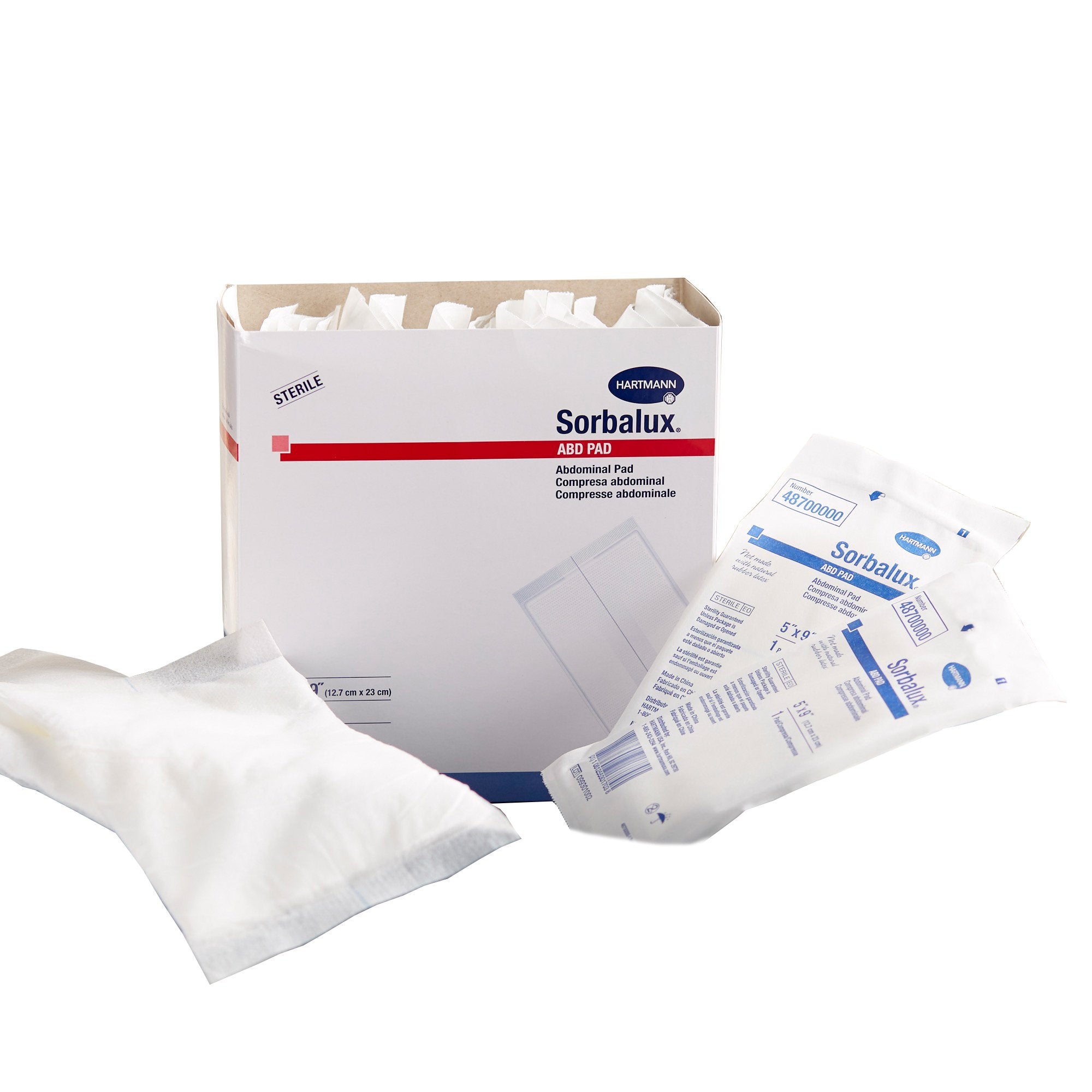 Abdominal Pad Sorbalux ABD 5 X 9 Inch 1-Ply Sterile 1 per Pouch