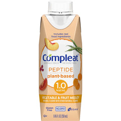 Tube Feeding Formula Compleat Peptide 1.0 Vegetable / Fruit Medley Flavor Liquid 250 mL Reclosable Carton | (24/Case) Default Title