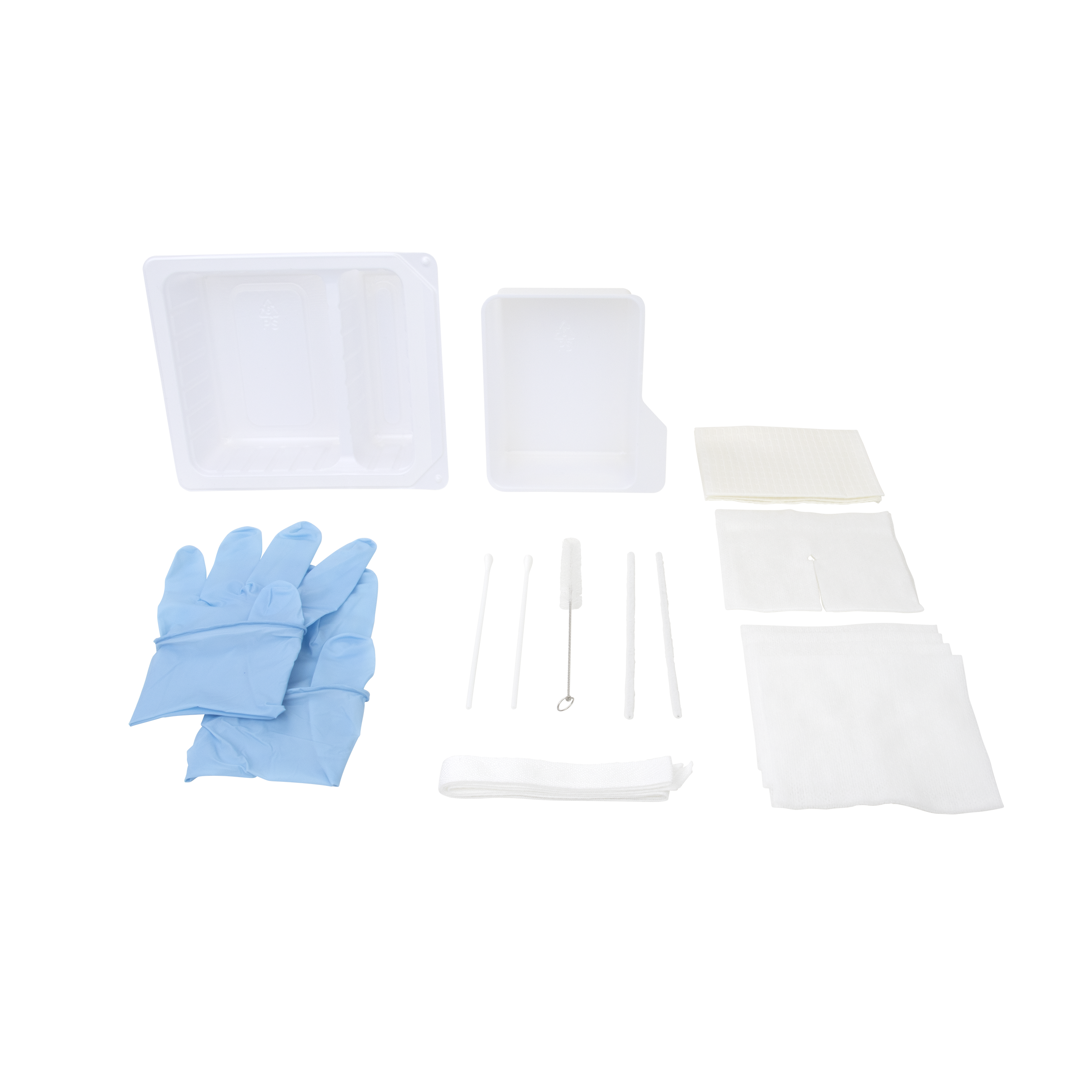 Two Compartment Tray with Nitrile Gloves