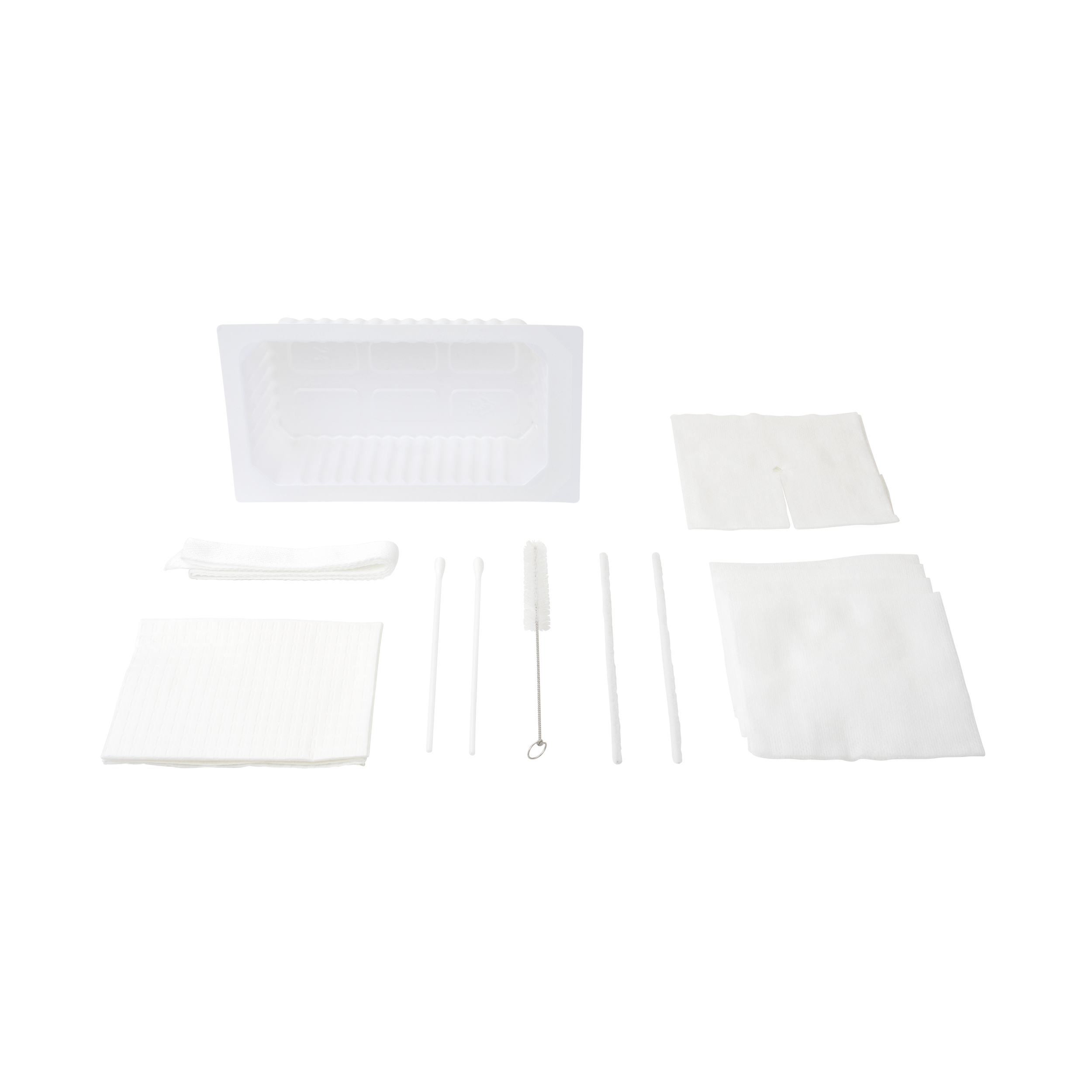 Tracheostomy Care Kit - One Compartment Tray with No Gloves