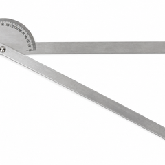 Stainless Steel Goniometer with Dual Scales for Joint Measurement