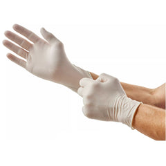 Exam Glove Positive Touch Medium NonSterile Latex Standard Cuff Length Fully Textured Ivory Not Rated,Packaging Type- Box