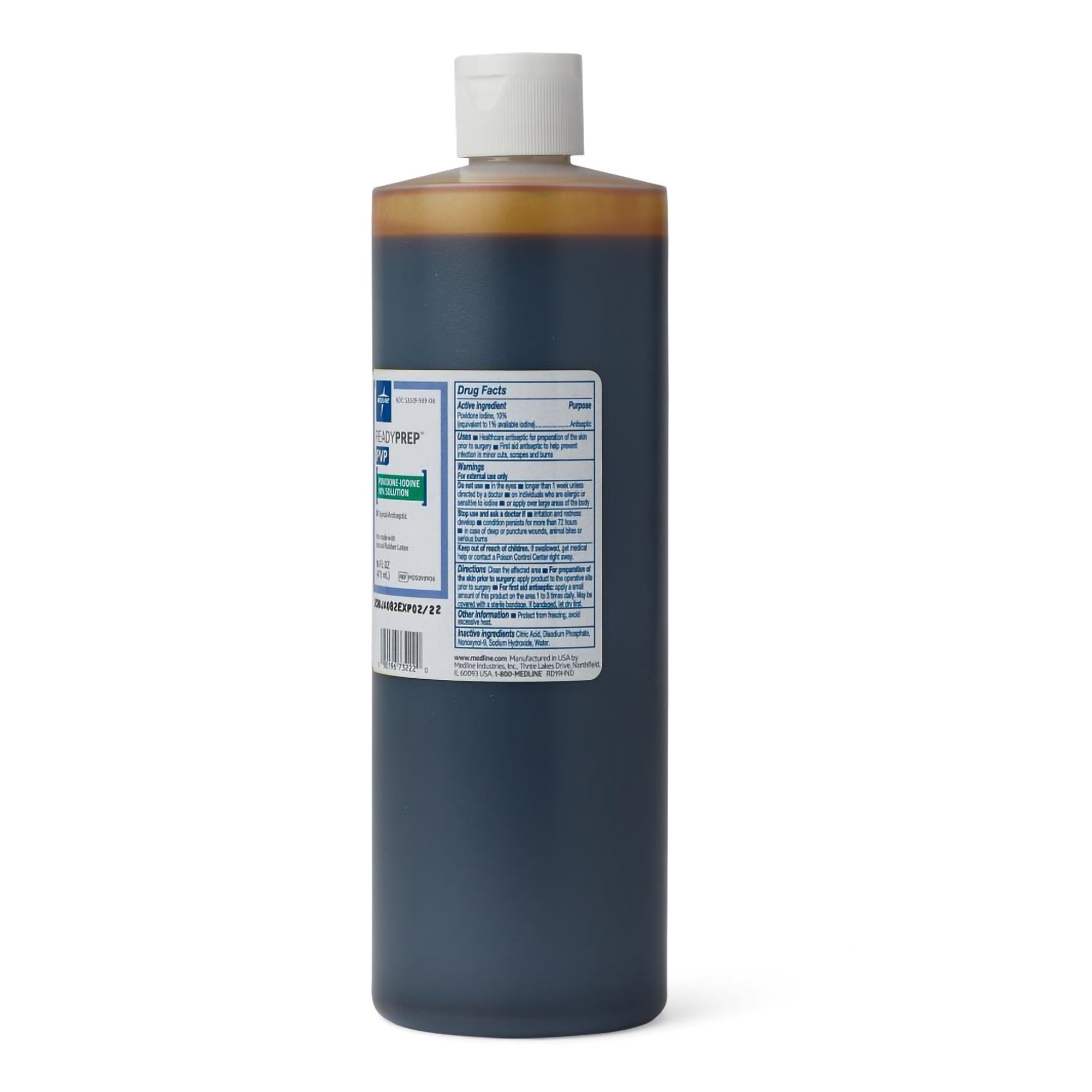 Solución de preparación cutánea ReadyPrep, frasco de 16 oz, povidona yodada al 10 % de concentración, no estéril, tipo de envase: unidad