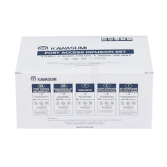 Huber Infusion Set Kawasumi 20 Gauge 1 Inch 8 Inch Tubing Without Port, Packaging Type- Box