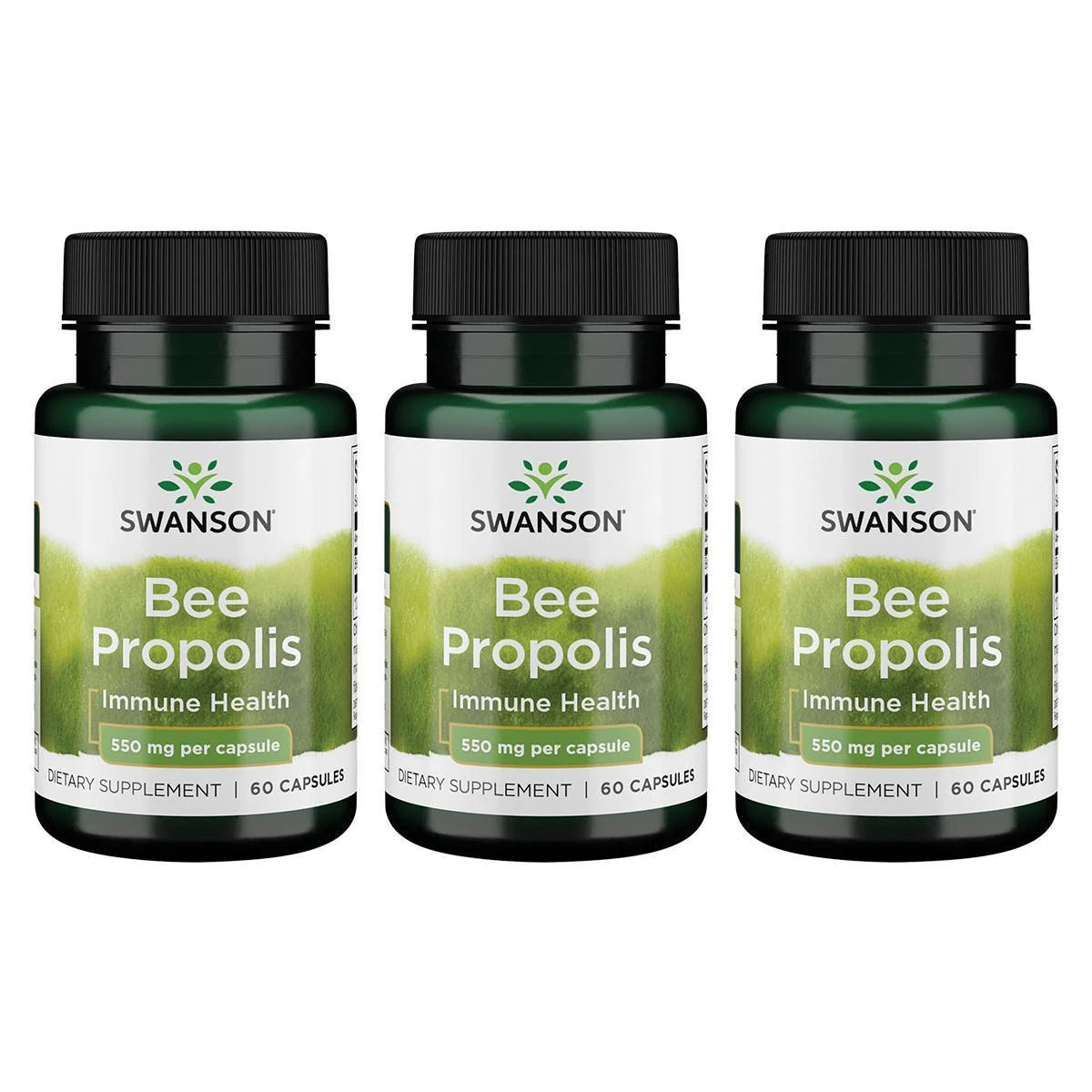 Bee Propolis 550 Mg 60 Caps 3 Pack