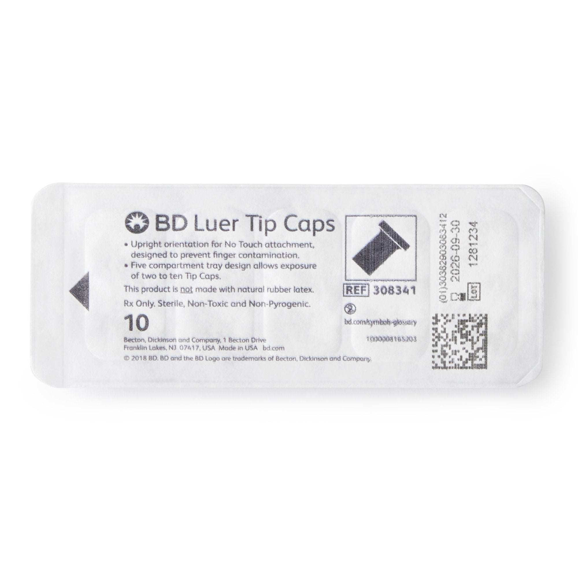 Syringe Tip Cap BD Black, Sterile, Packaging Type- Case