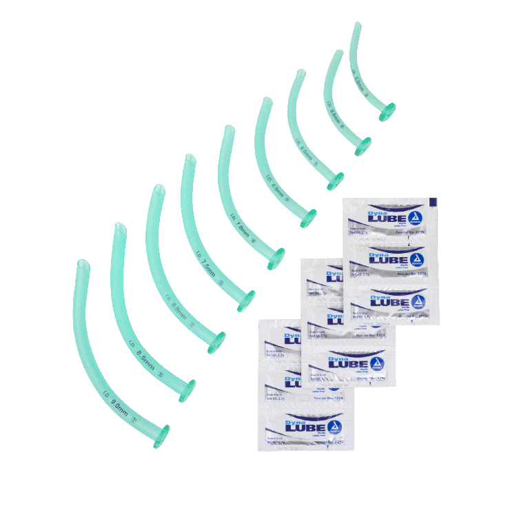 Nasopharyngeal Airway Kits - 9 NPA + 9 packs of Jelly
