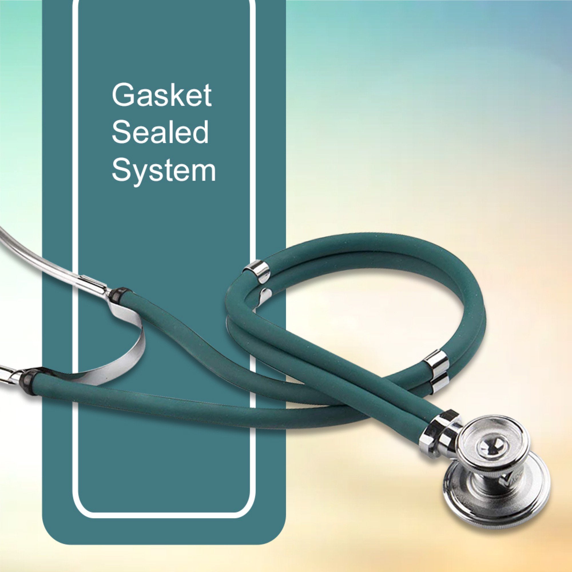 Sprague Stethoscope McKesson LUMEON Teal Blue 2-Tube 22 Inch Tube Double Sided Chestpiece, Packaging Type- Each