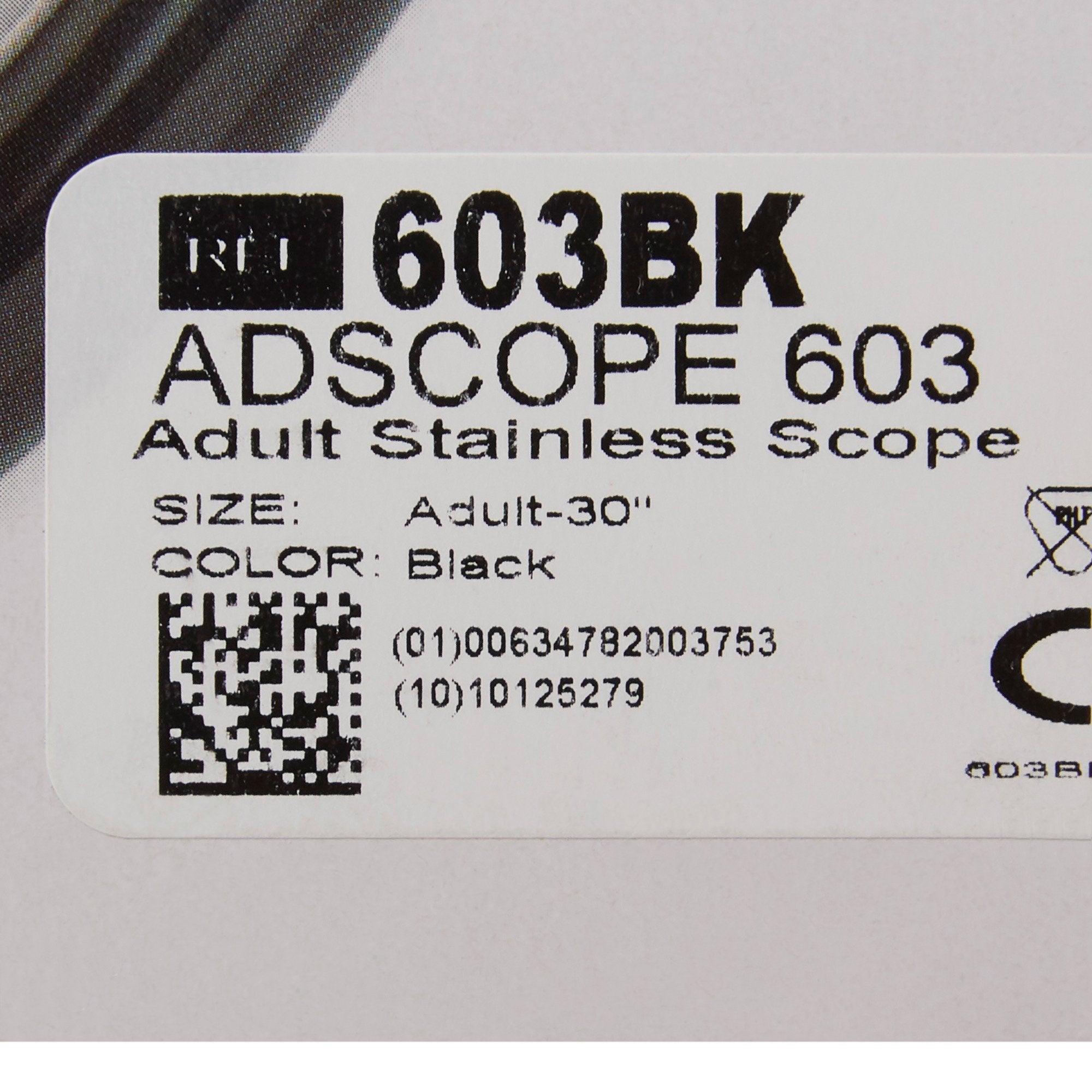 Clinician Stethoscope Adscope 603 Black 1-Tube 22 Inch Tube Double Sided Chestpiece,Packaging Type- Each