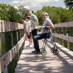 Wonder Rollator Plus with 8" Wheels - Lightweight & Durable Mobility Aid for Comfort & Stability. Ideal for Indoor & Outdoor Use. Easy to Maneuver & Fold.