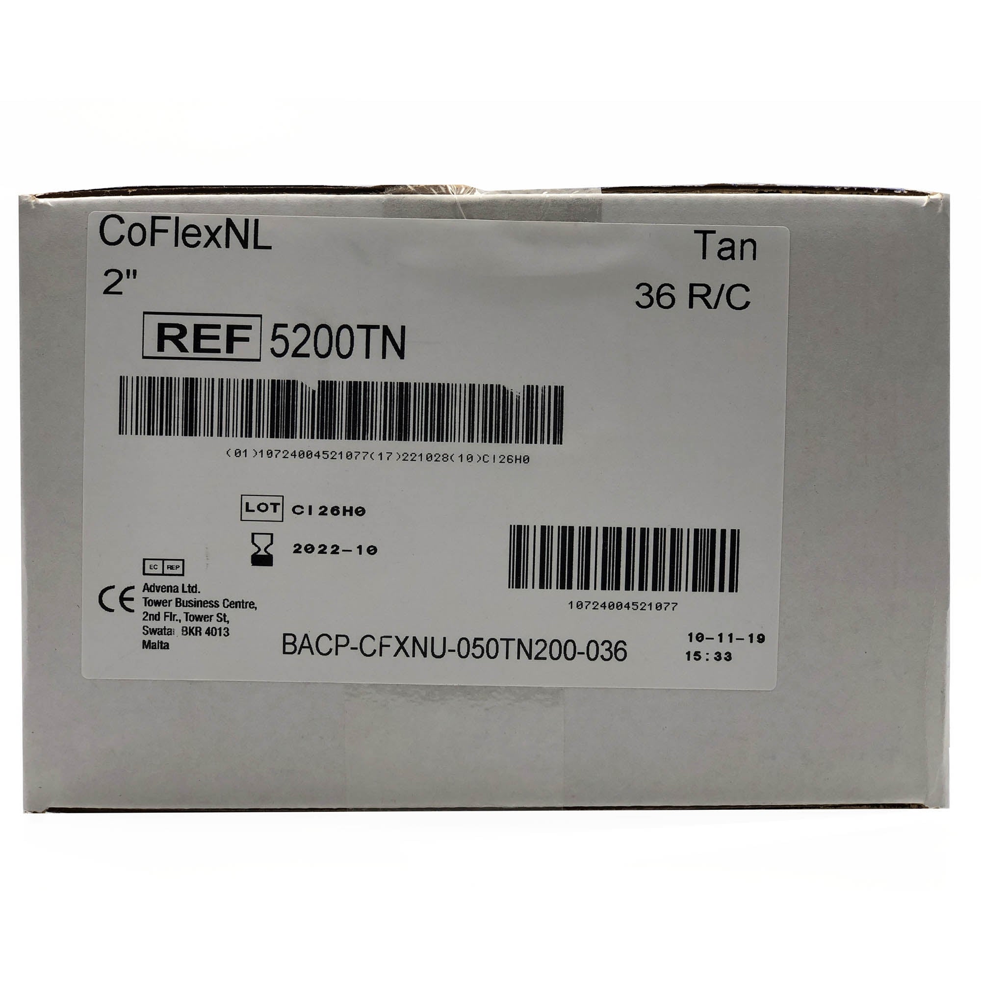 Cohesive Bandage CoFlex NL 2 Inch X 5 Yard Self-Adherent Closure Tan NonSterile 12 lbs. Tensile Strength, Packaging Type- Case