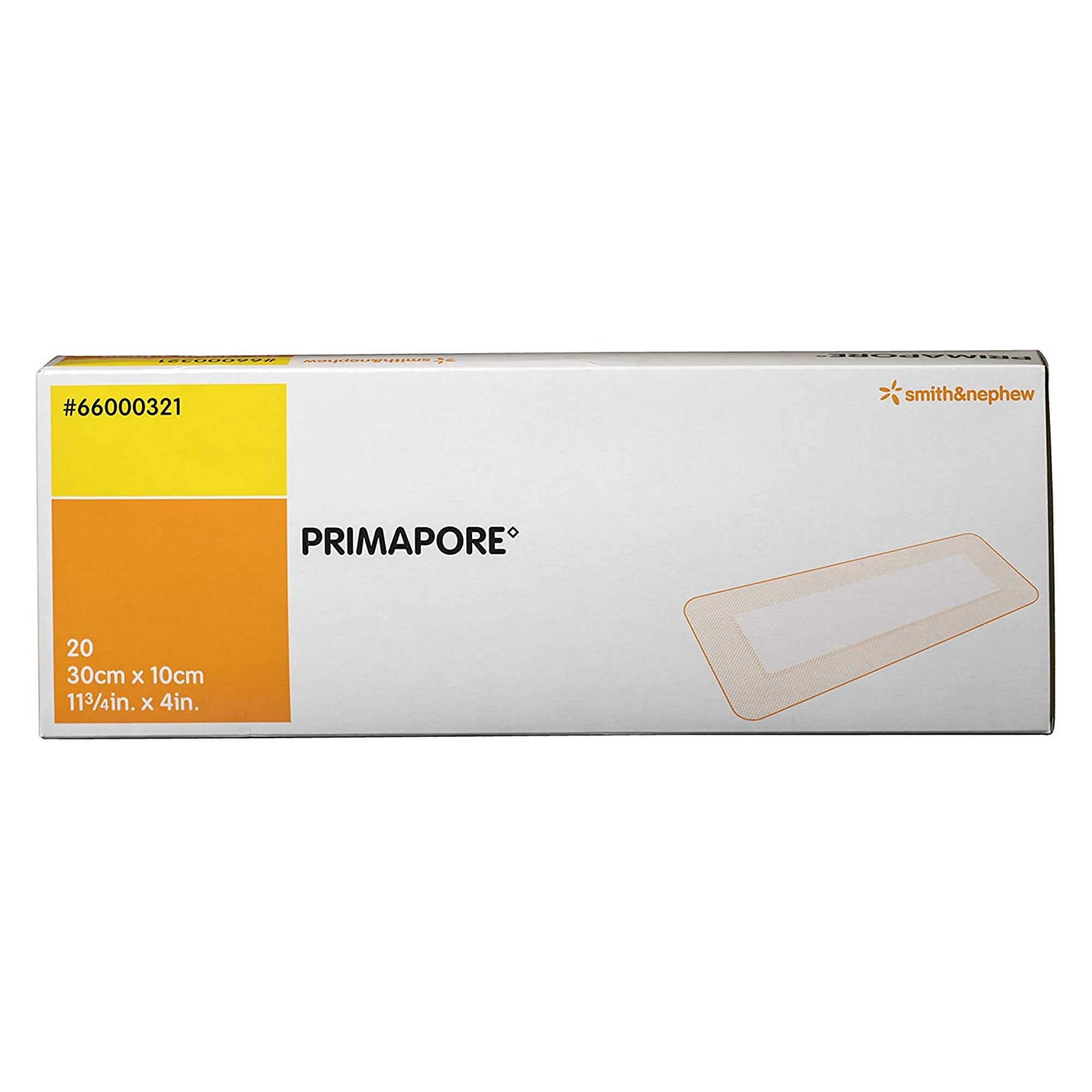 Island Dressing Primapore 4 X 11-3/4 Inch Rectangle Sterile Film Backing,Packaging Type- Box