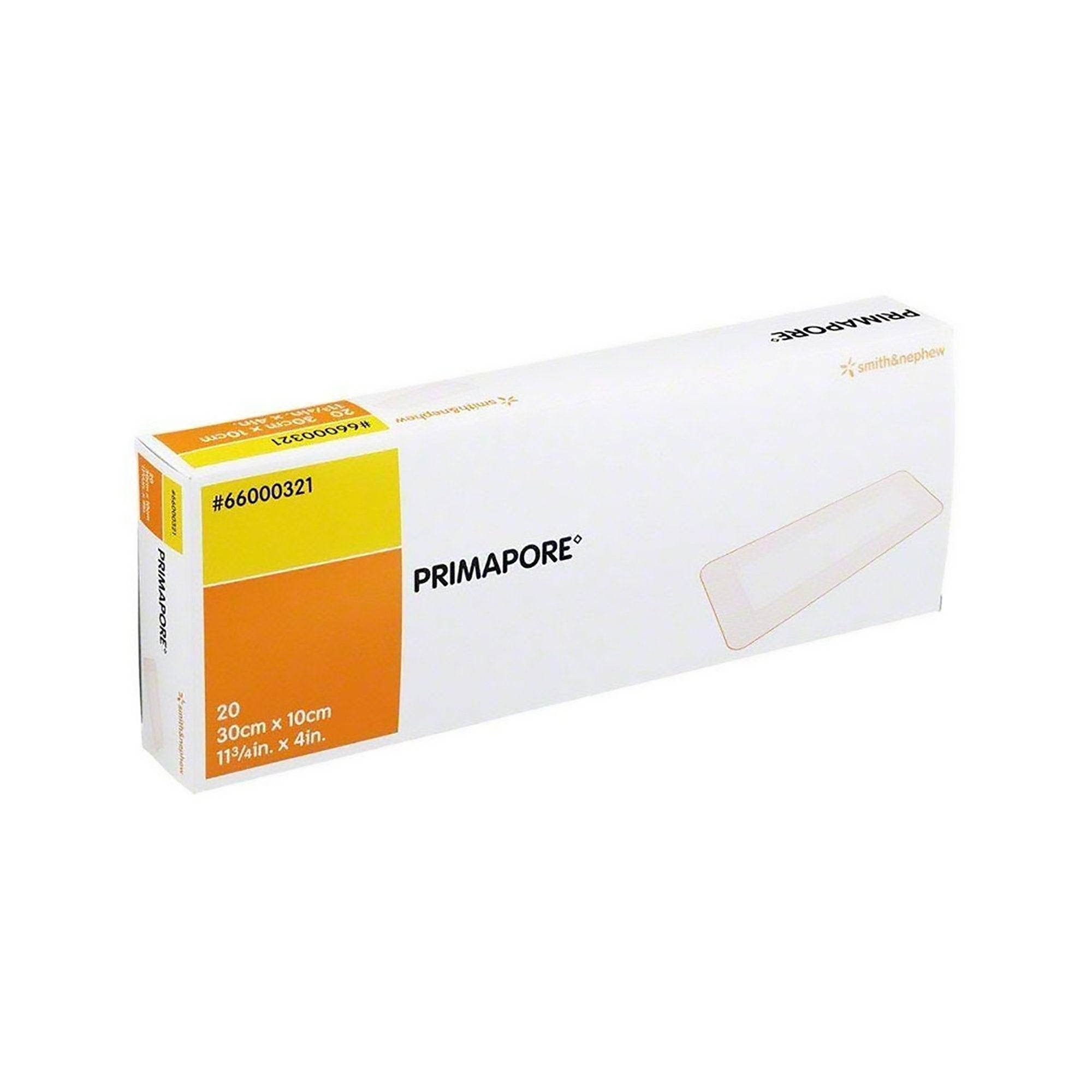 Island Dressing Primapore 4 X 11-3/4 Inch Rectangle Sterile Film Backing,Packaging Type- Box