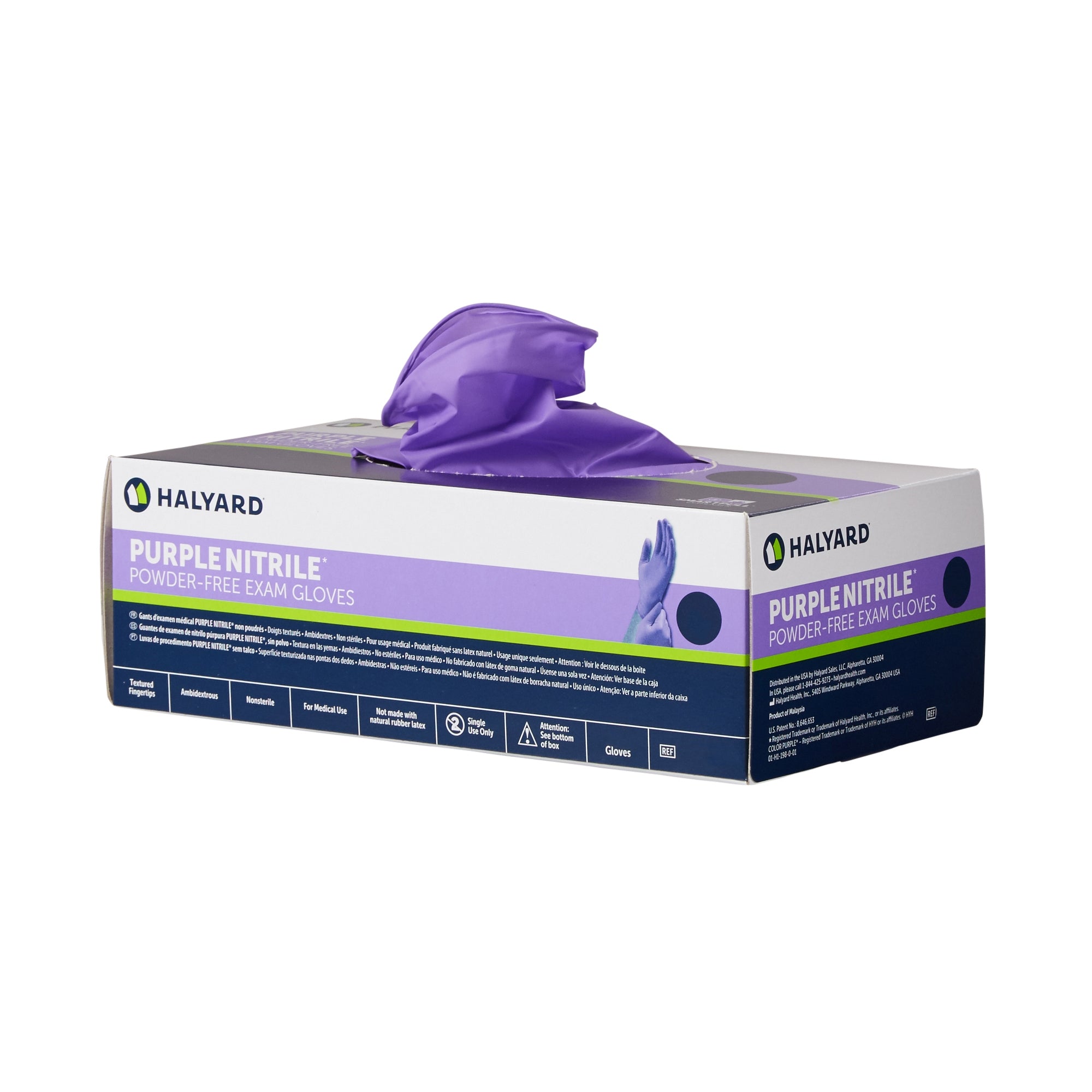 exam glove purple nitrile x large nonsterile nitrile standard cuff length textured fingertips purple chemo tested packaging type case