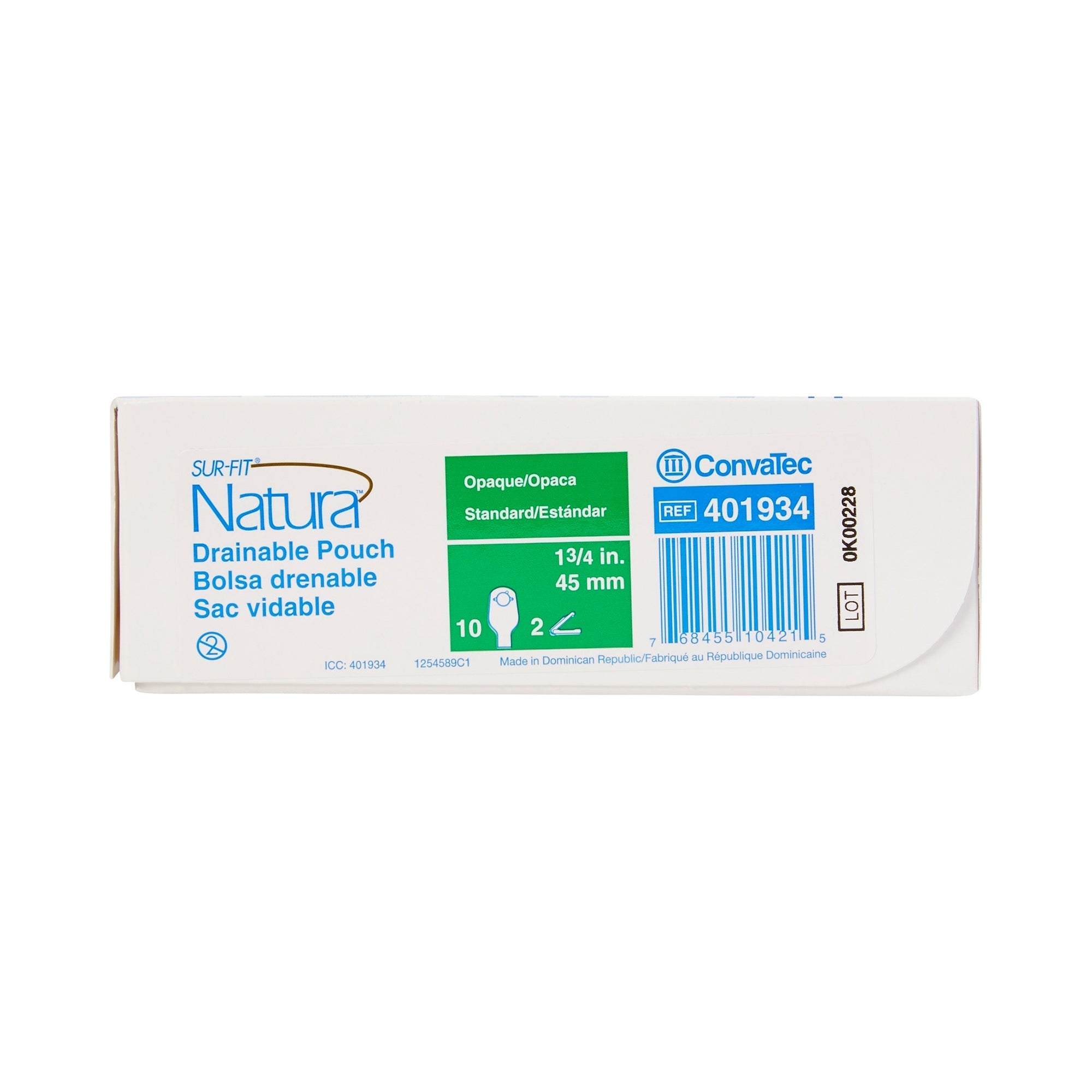 Colostomy Pouch Sur-Fit Natura Two-Piece System 12 Inch Length Drainable,Packaging Type- Box