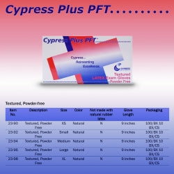 Exam Glove Cypress Plus PFT Small NonSterile Latex Standard Cuff Length Fully Textured Ivory Not Rated