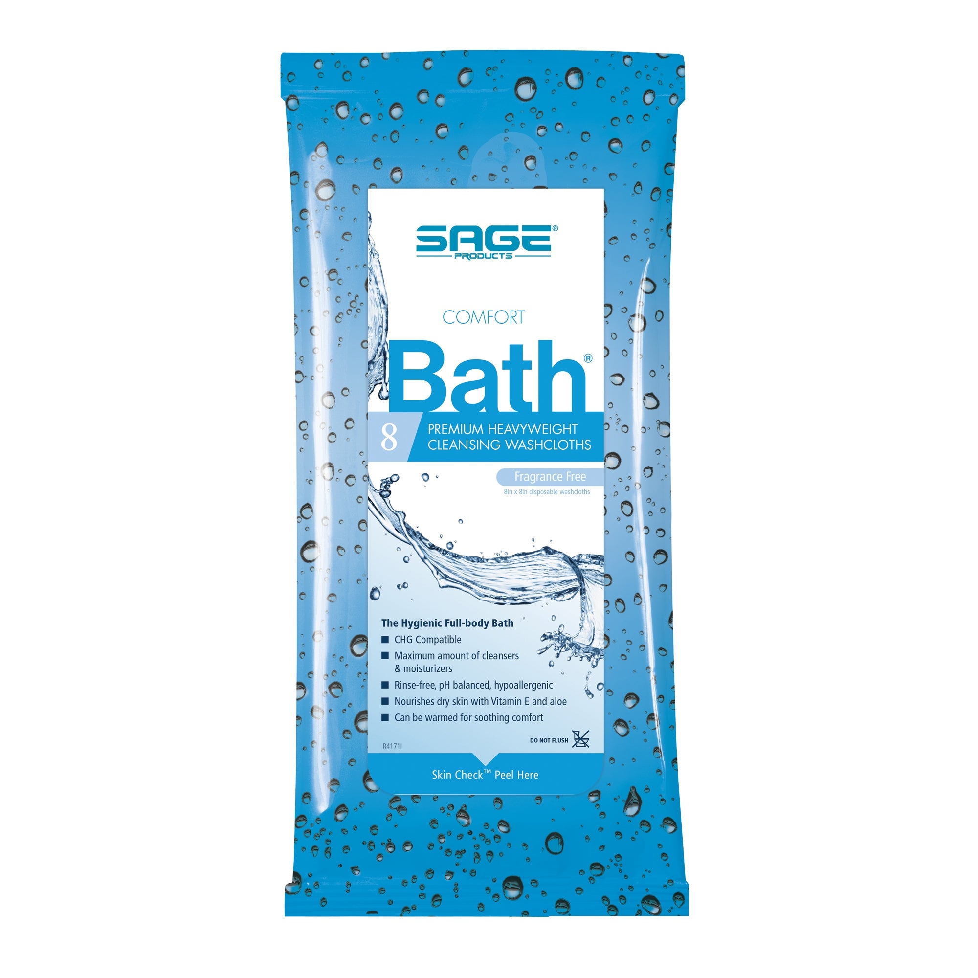Rinse-Free Bath Wipe Comfort Bath® Soft Pack Unscented 8 Count