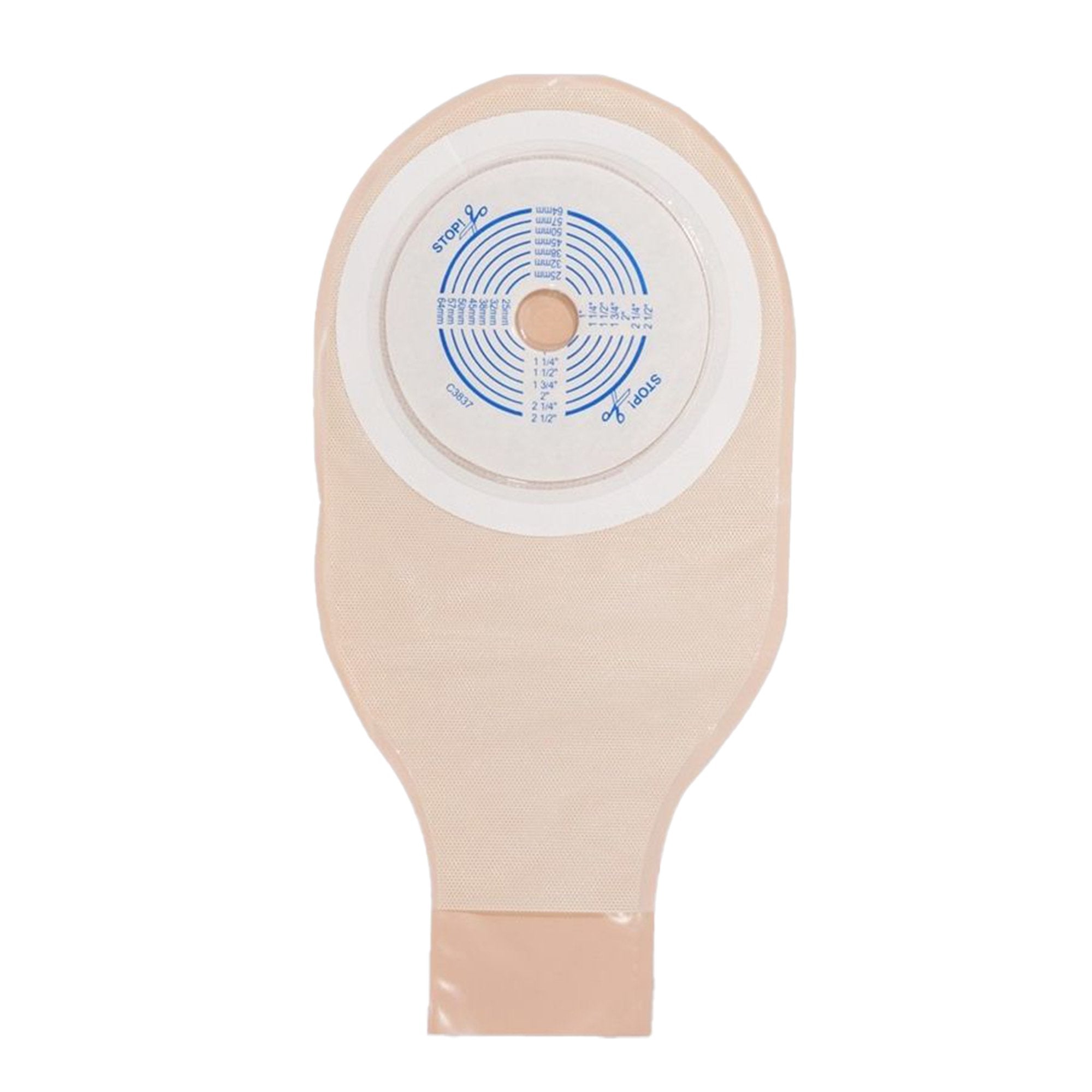 Colostomy Pouch ActiveLife One-Piece System 12 Inch Length Flat, Trim to Fit 3/4 to 2-1/2 Inch Stoma Drainable,Packaging Type- Box