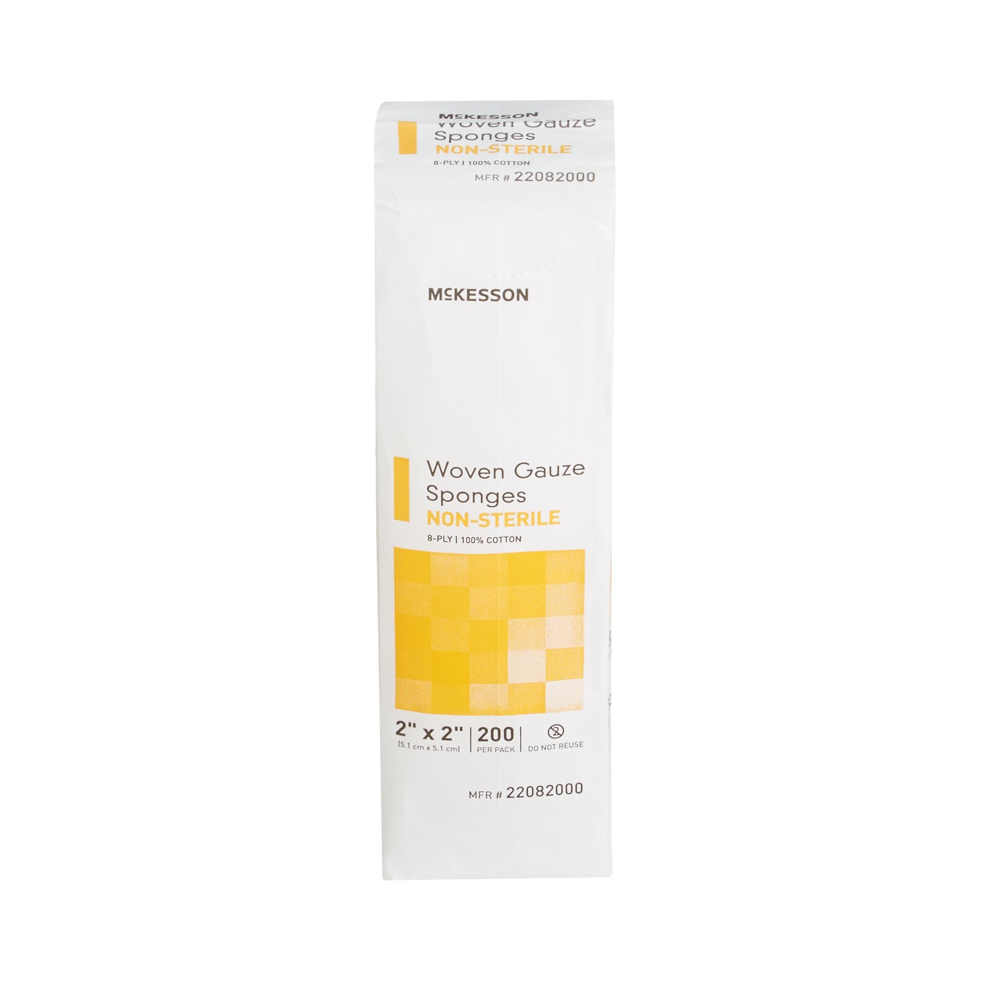 Gauze Sponge McKesson 2 X 2 Inch 8-Ply NonSterile 200 per Pack,Packaging Type- Box