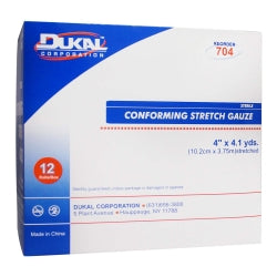 Conforming Bandage Dukal™ 4 Inch X 4-1/10 Yard 1-Ply Sterile 1 per Pack